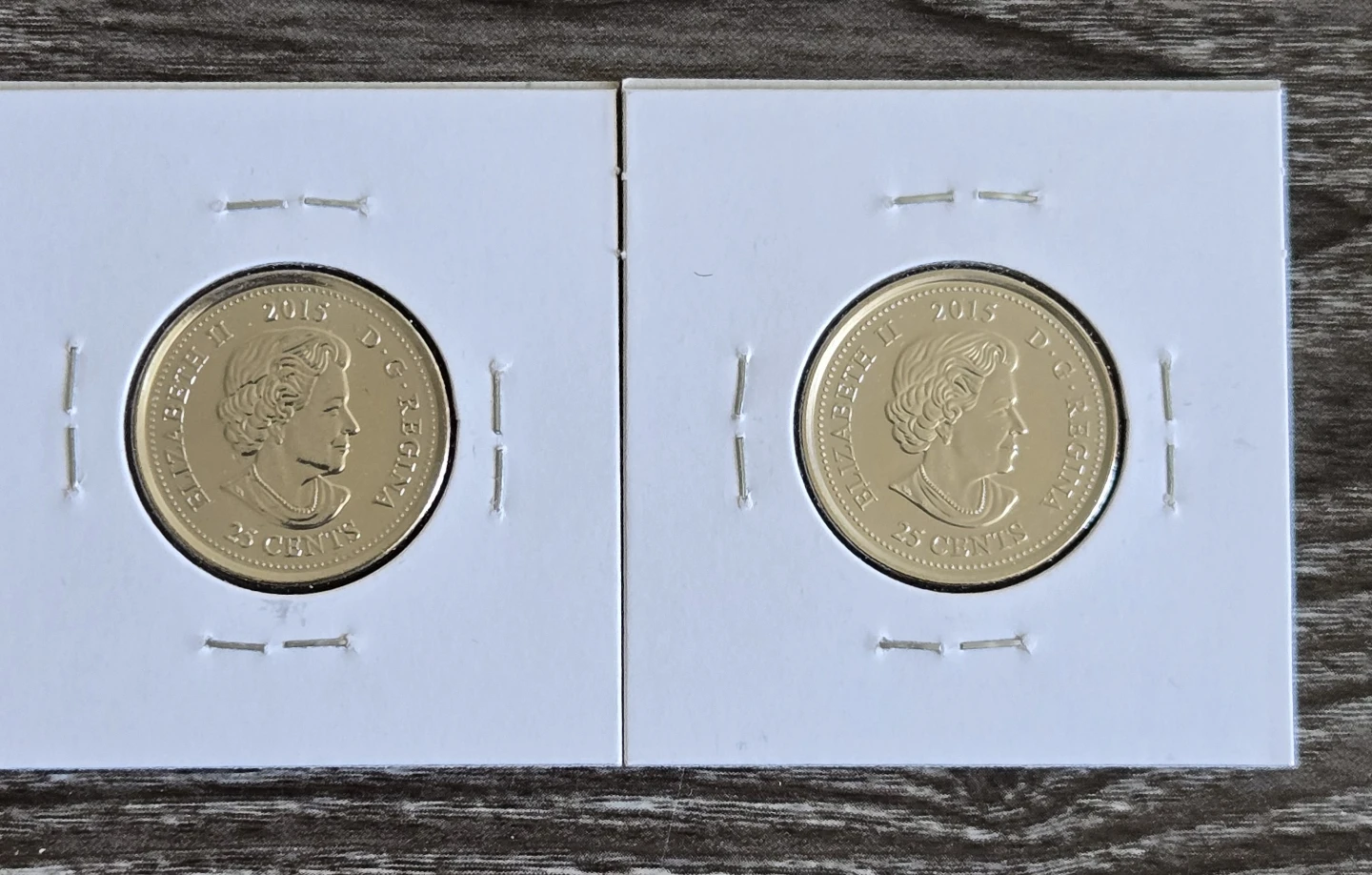 2015 Canada 25 Cents Poppy Coin(pair) UNC - photo 2