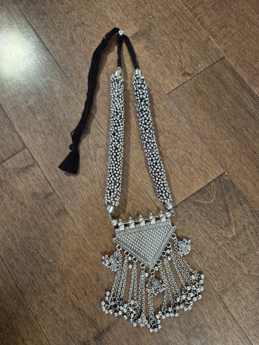 Indian Silver Pendant Necklace - photo 2