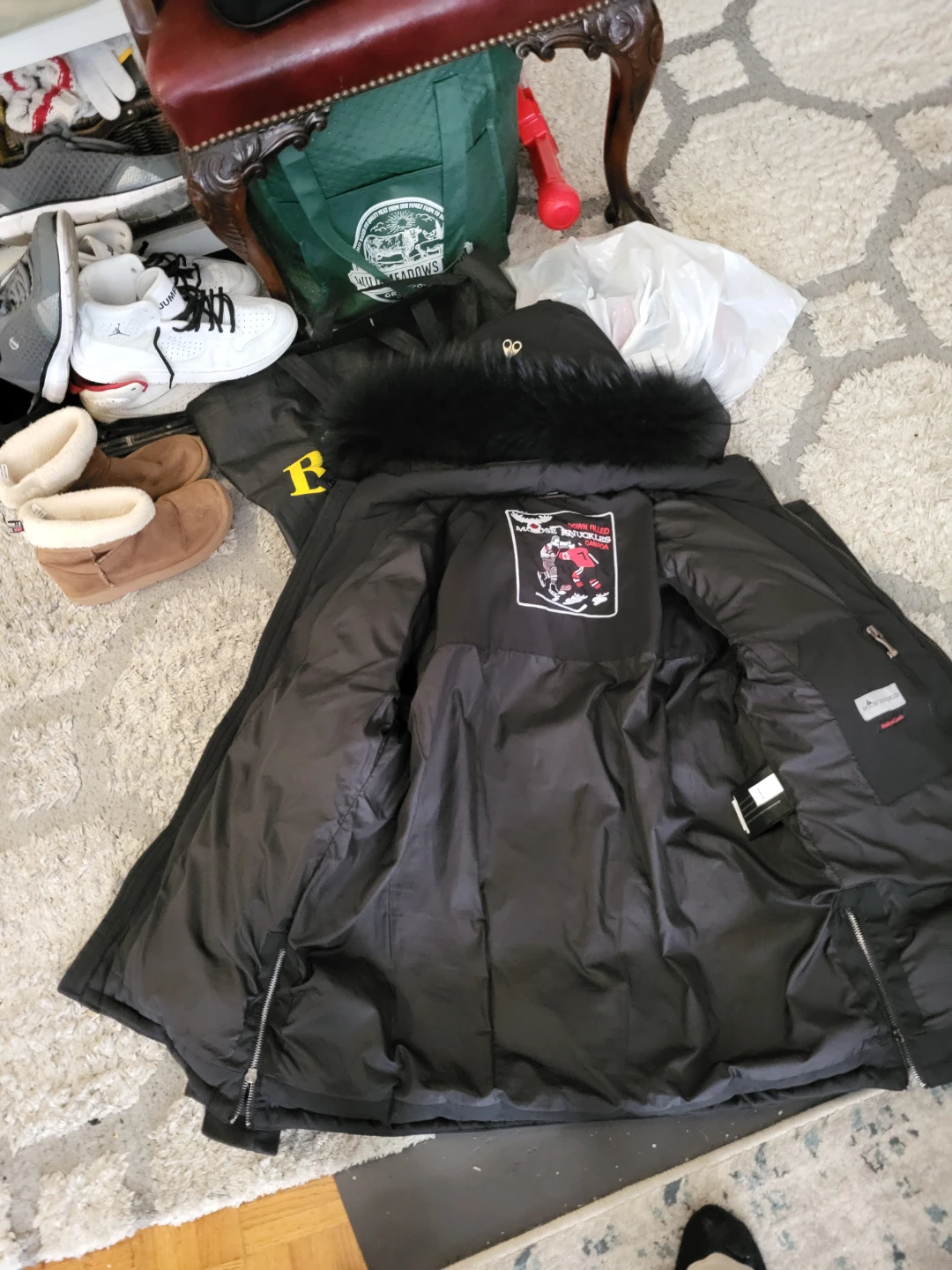 MOOSE KNUCKLES Canada Black Down Puffer Jacket