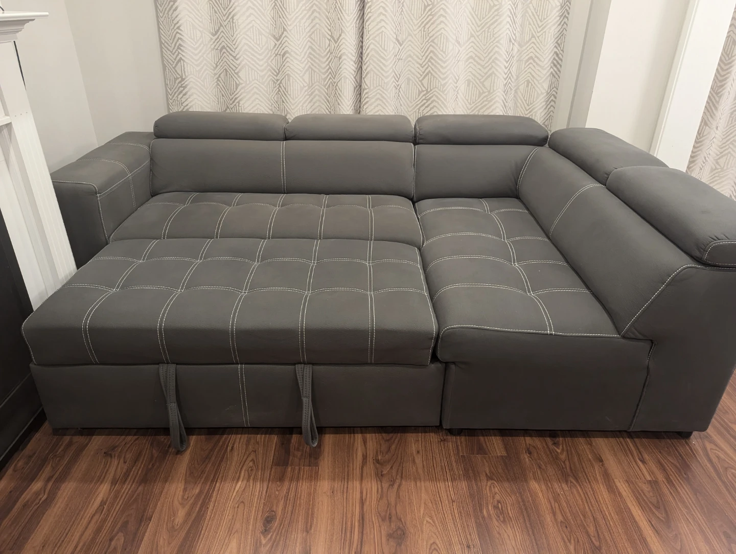 L Shape Sectional Sofa with Pullout Bed. - photo 5