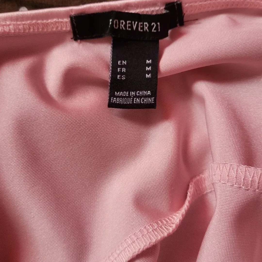 Forever 21 Pink Satin Maxi Dress - Size M - photo 2