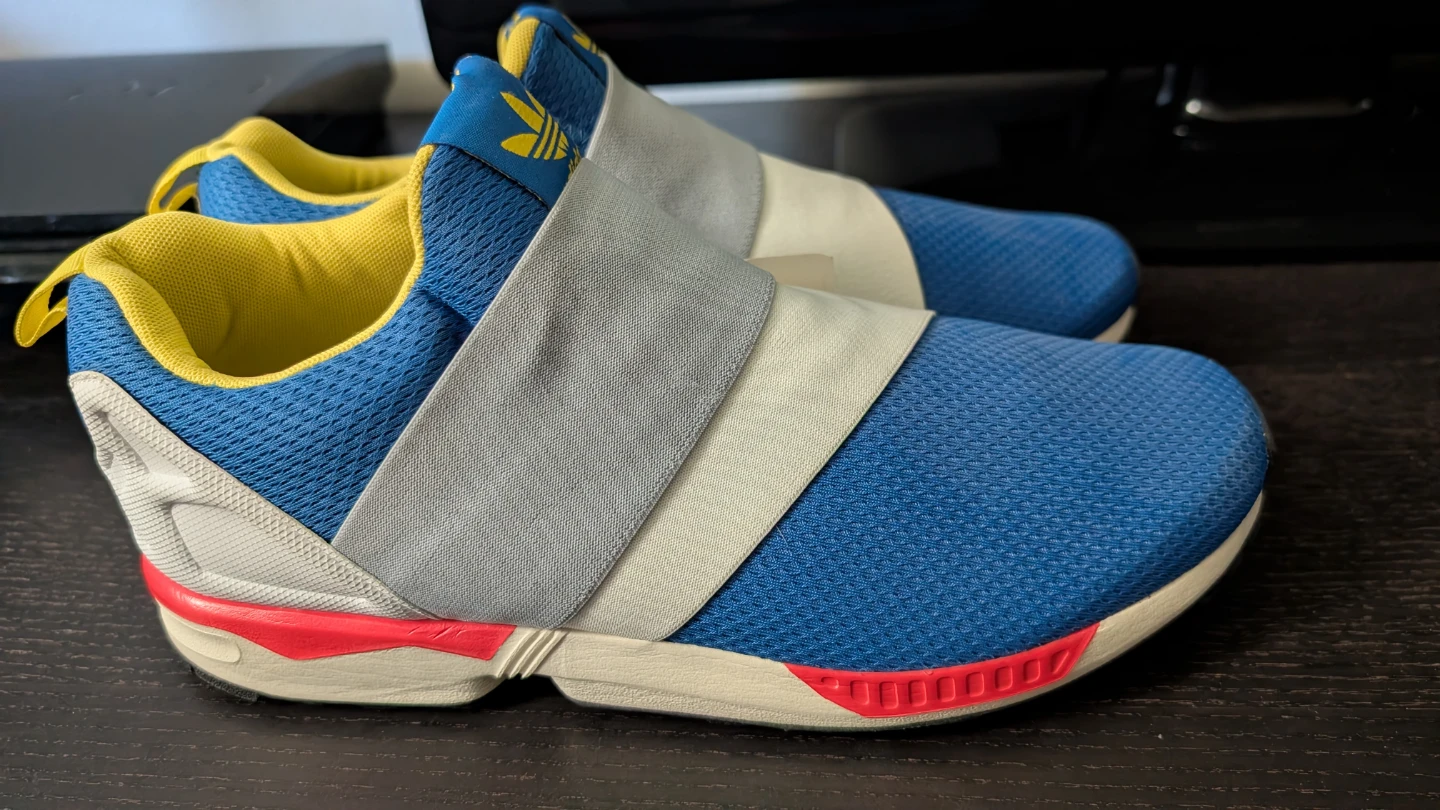 Adidas ZX Flux Slip On Shoes - Blue/Yellow - Size 9 US - photo 3