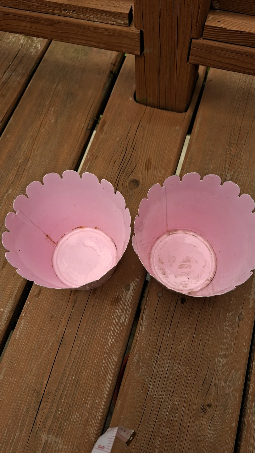 Set of 2 Pink Flower Pots - photo 2