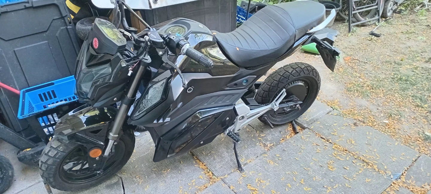 Black Electric Motorcycle