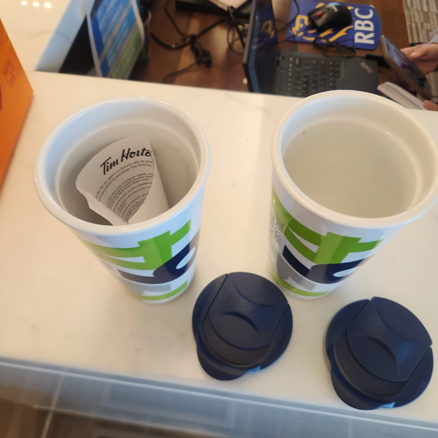 Tim Hortons Travel Mugs (2) with Lids - photo 3