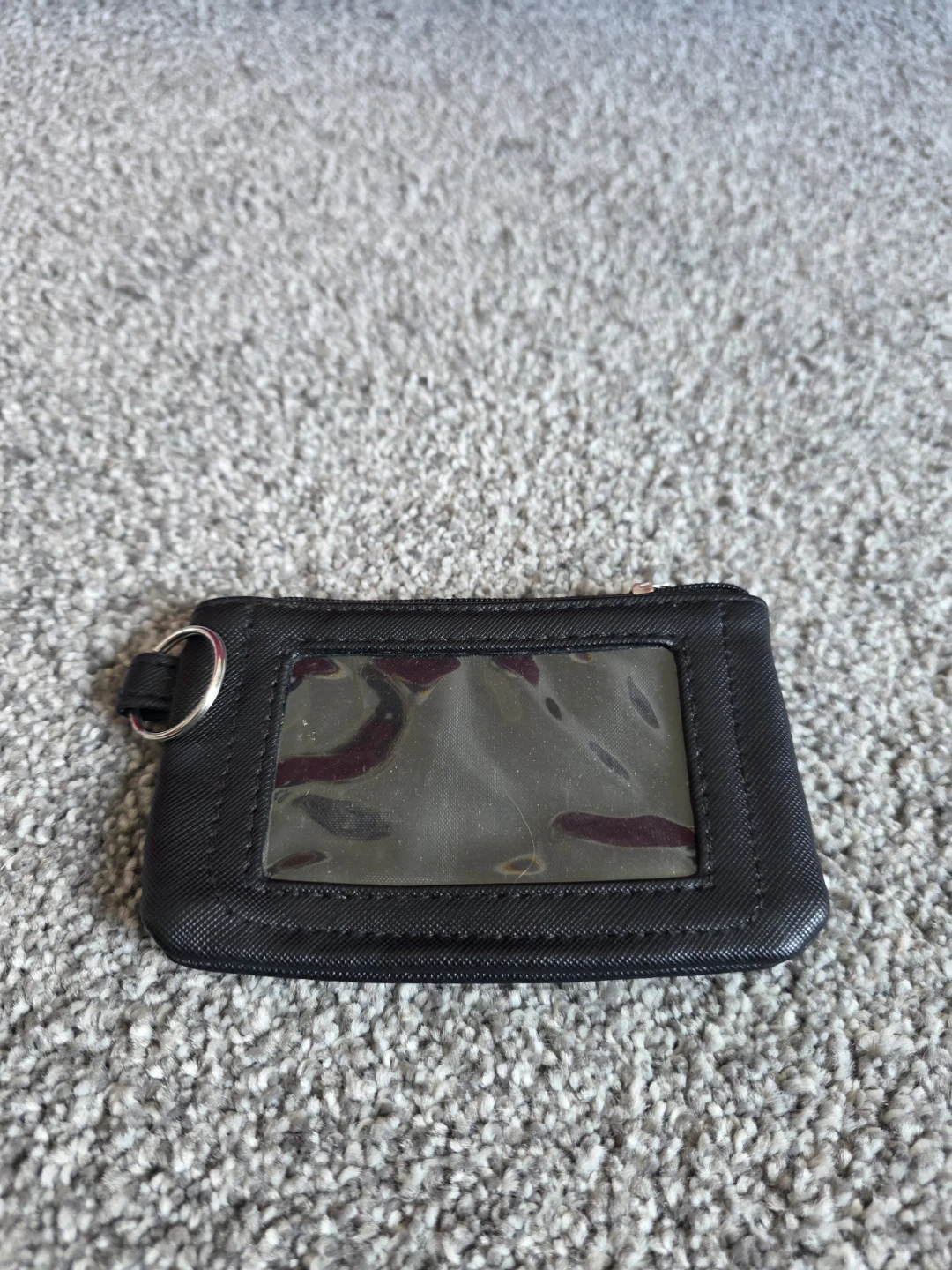 Black Coin Pouch with Pink "S" - photo 2