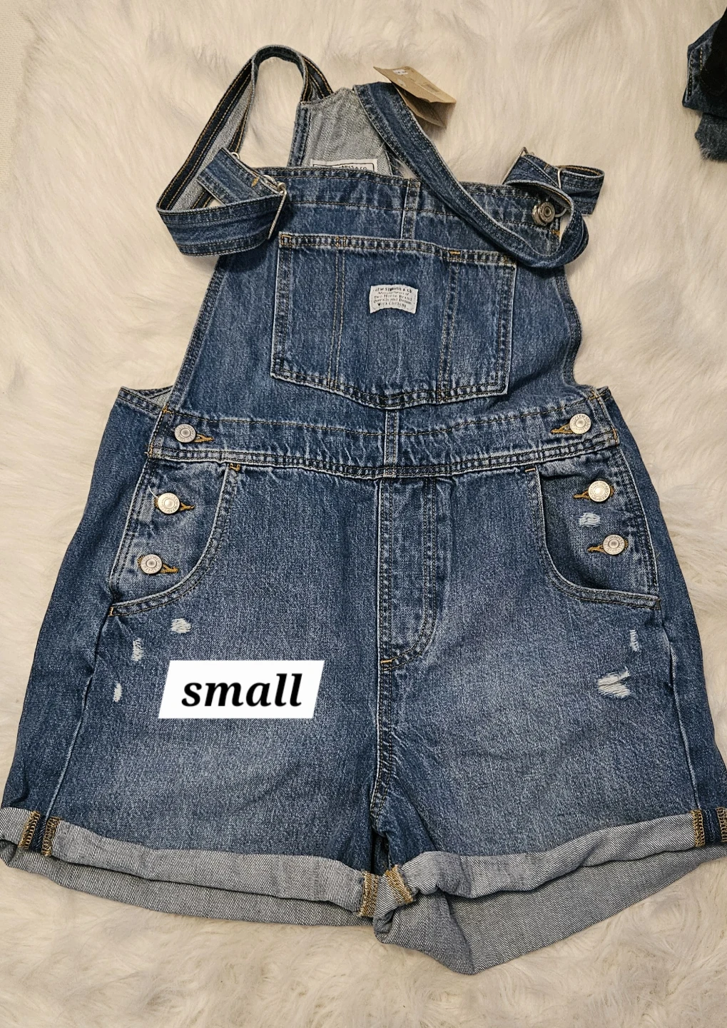 Levis Overalls Shorts Small - photo 3