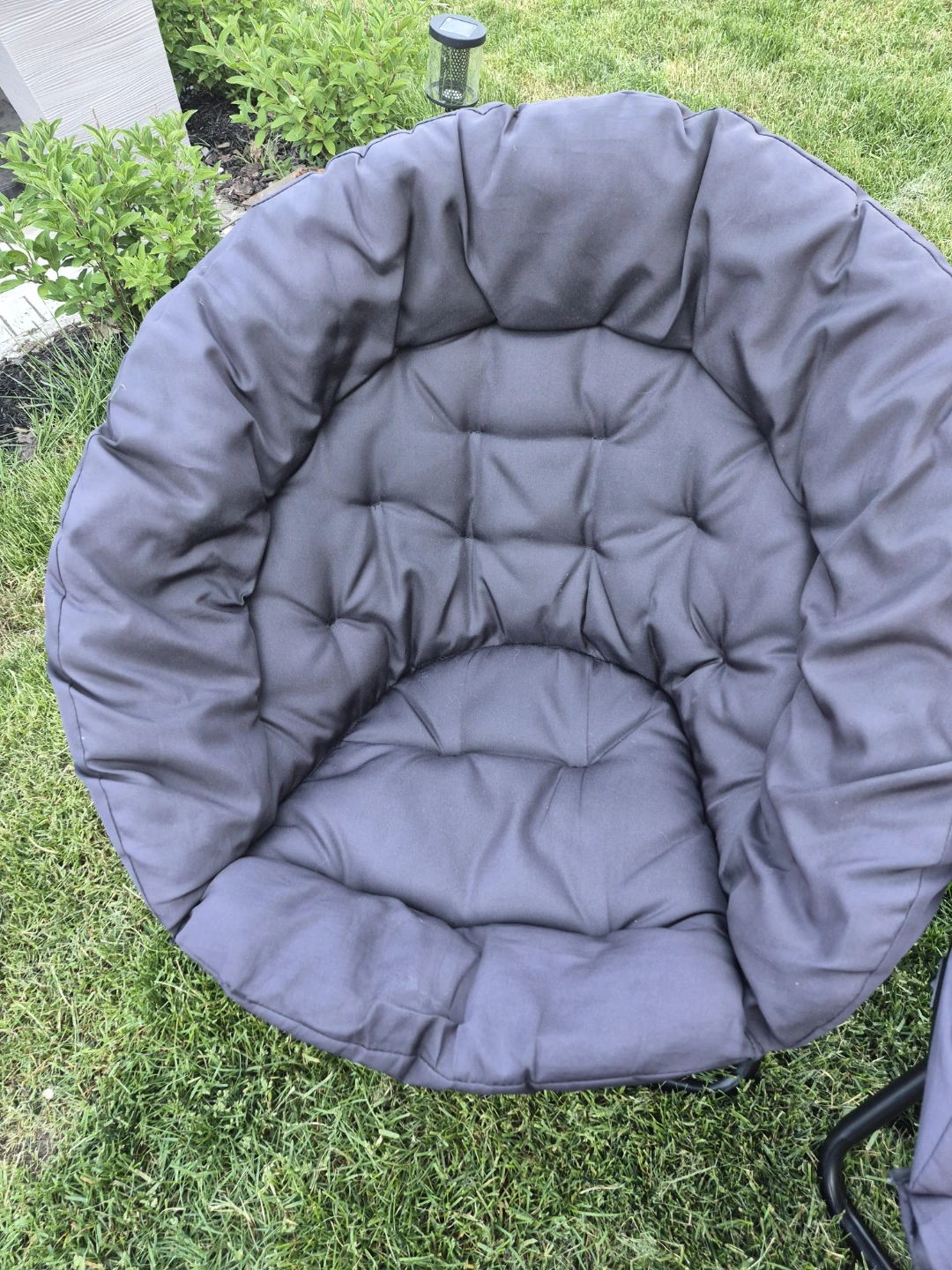 Set of 2 Dark Grey Saucer Chairs - photo 3