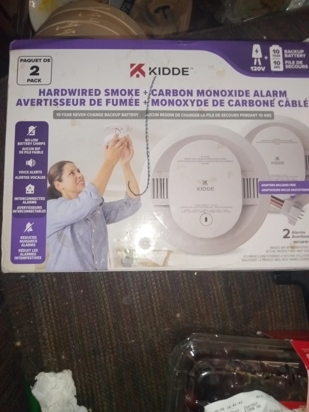 Kidde Hardwired Smoke + Carbon Monoxide Alarms (2 Pack)