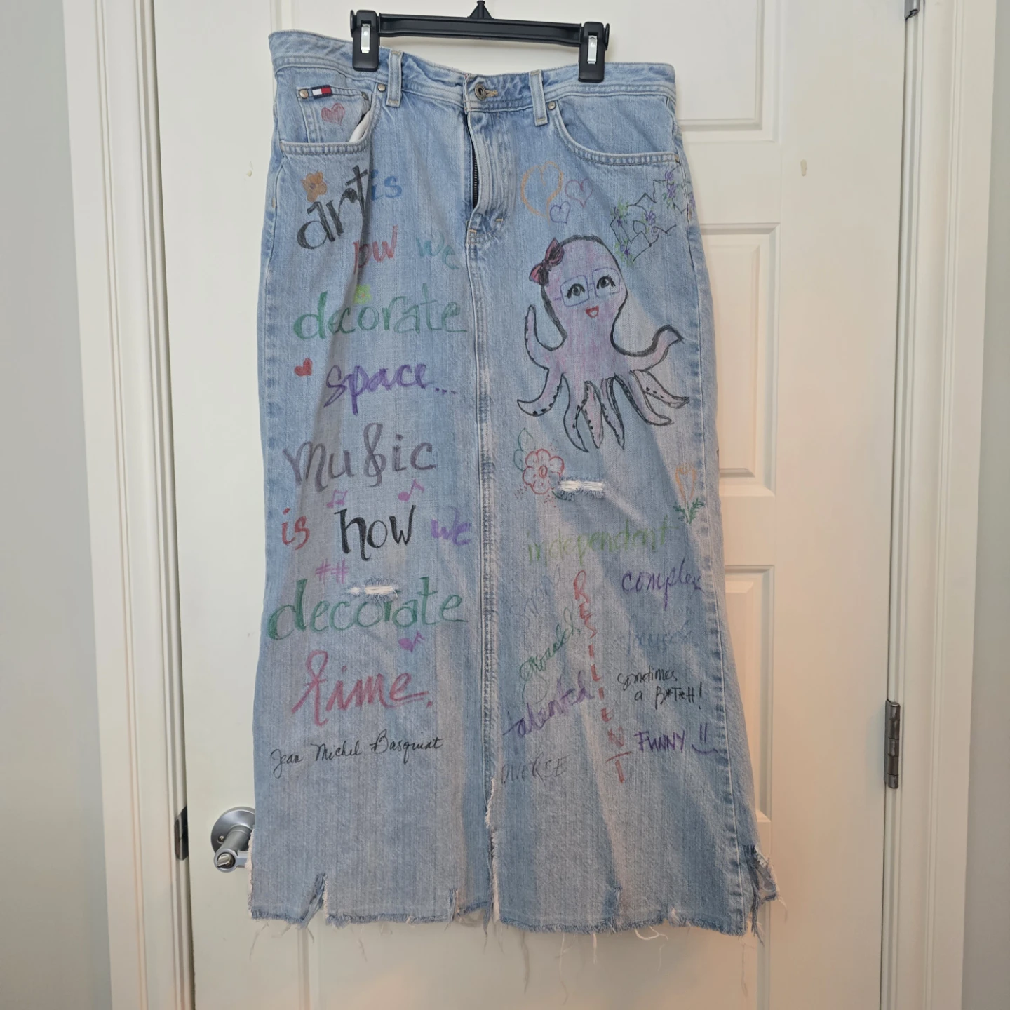 Tommy Hilfiger Women's Size 12 Jean Skirt - Custom Art