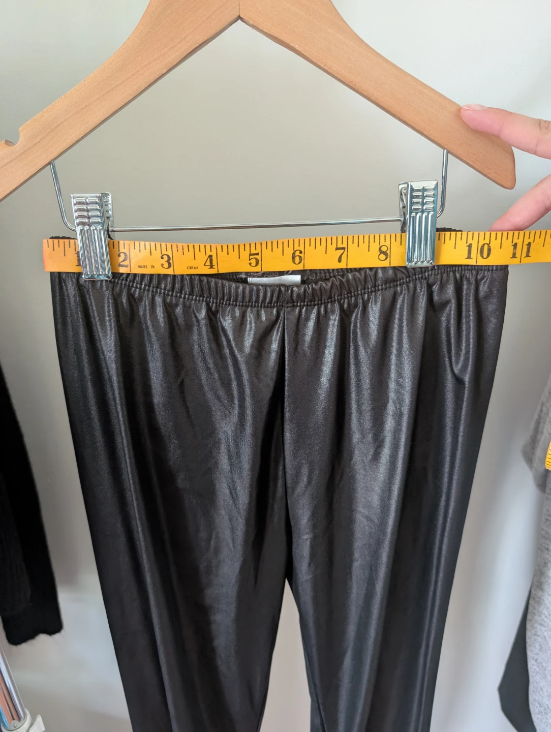 Black Faux Leather Leggings TG/XL