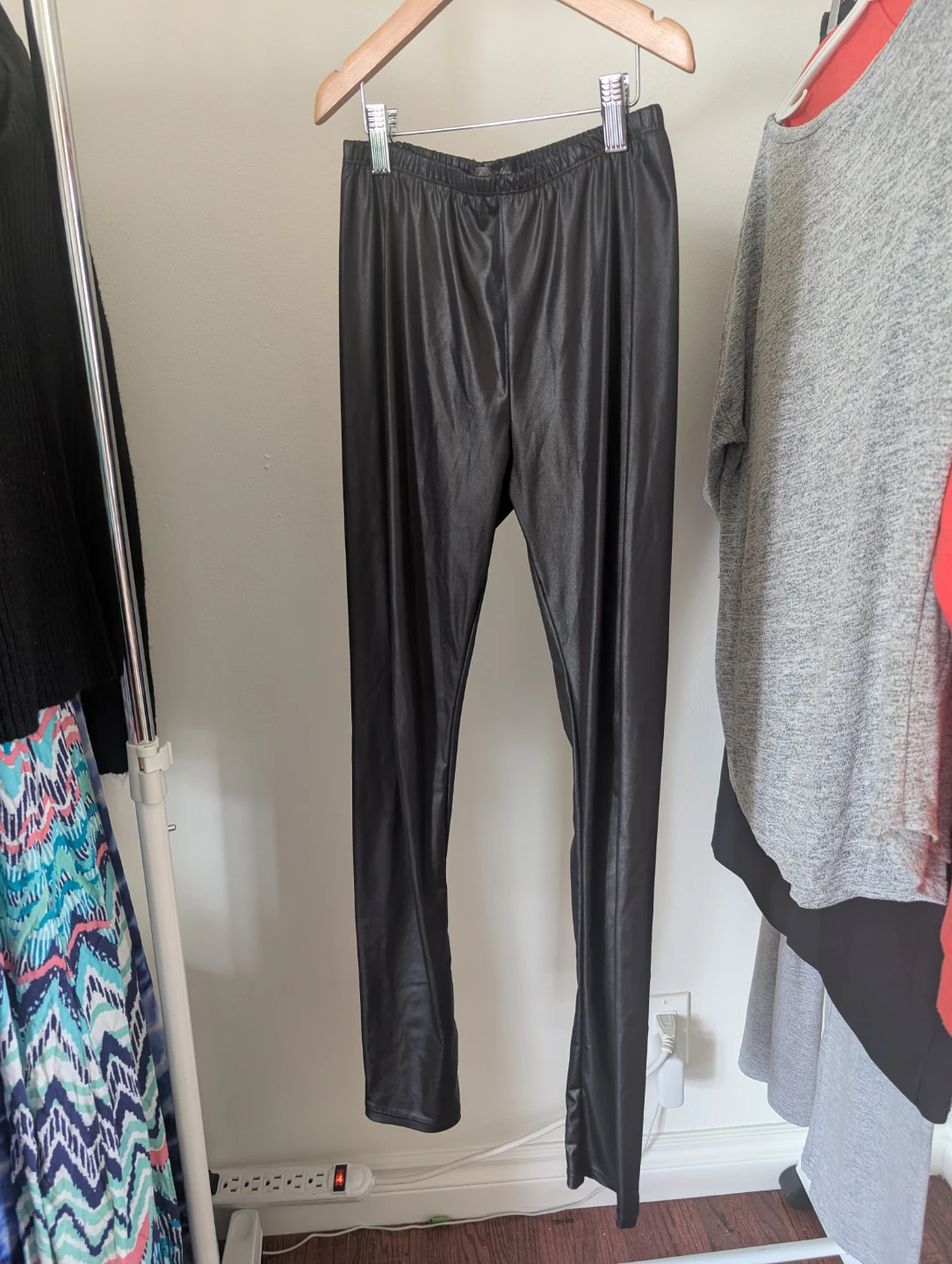 Black Faux Leather Leggings TG/XL - photo 3
