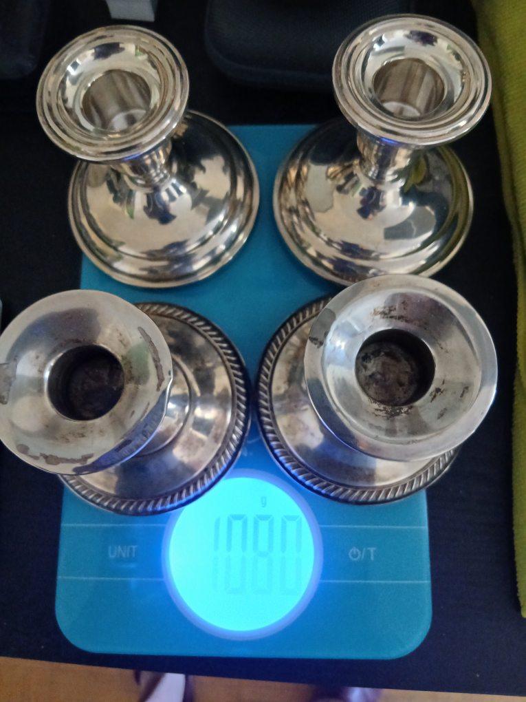 Set of 4 Sterling Silver Candlesticks - photo 3