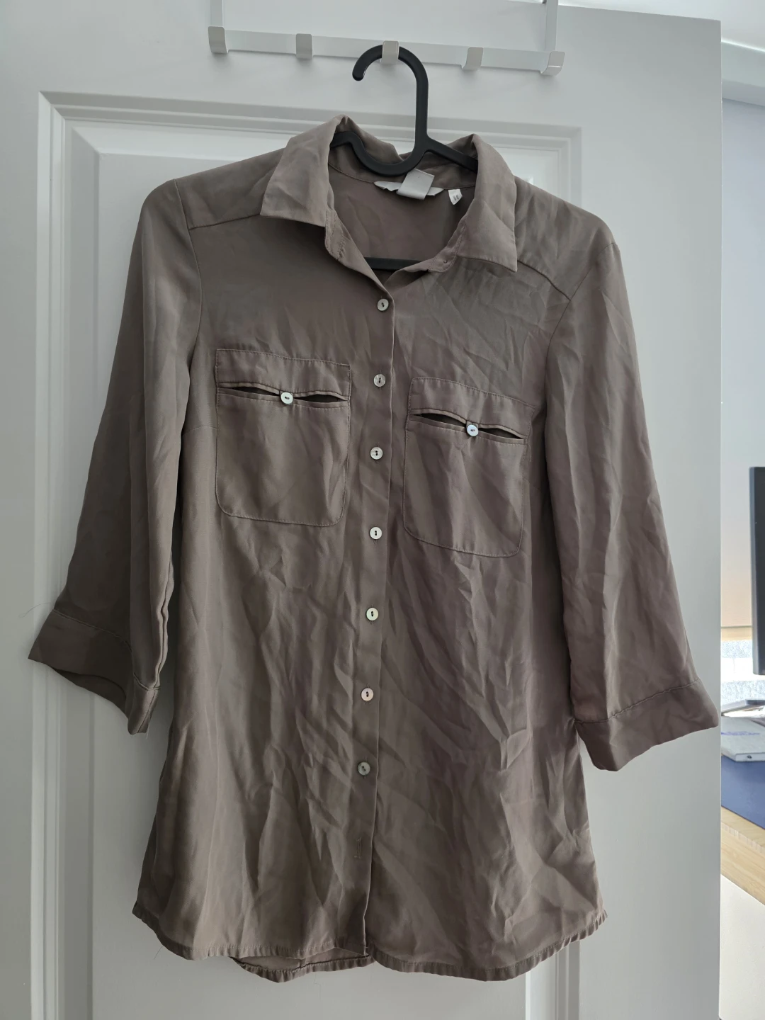 Brown-grey blouse