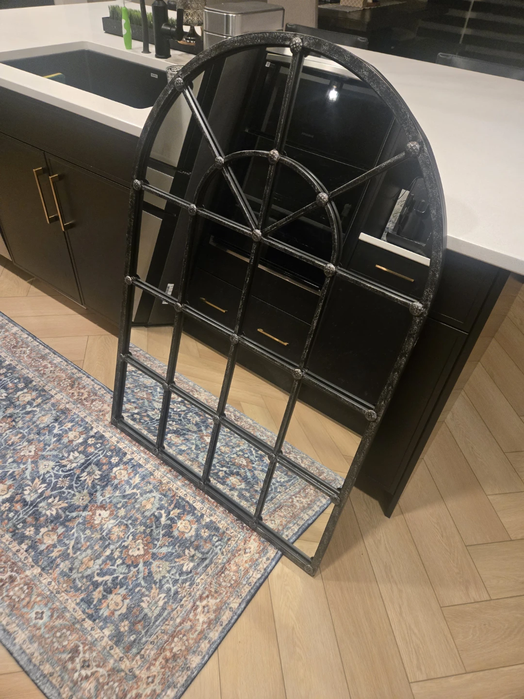 Arched Window Pane Mirror