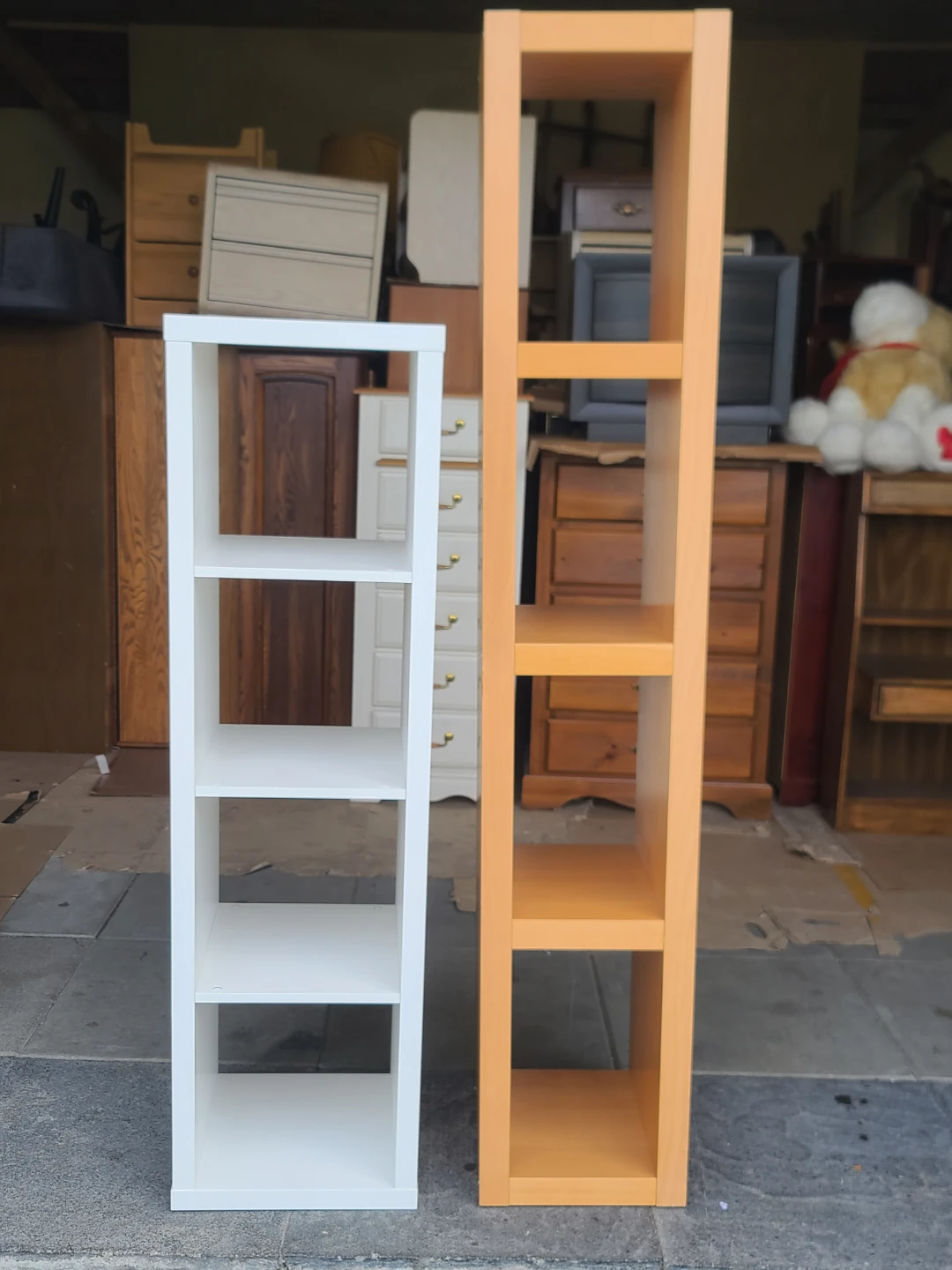 IKEA Maple Finish 6Ft & White Cubicle Display Shelf