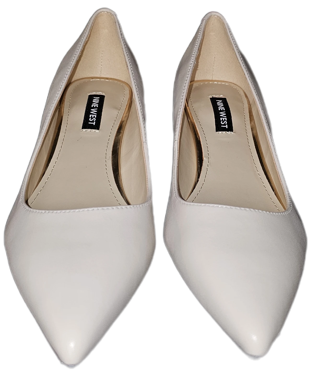 Nine West White Pointed Toe Heels Size 7⚽️ - photo 2