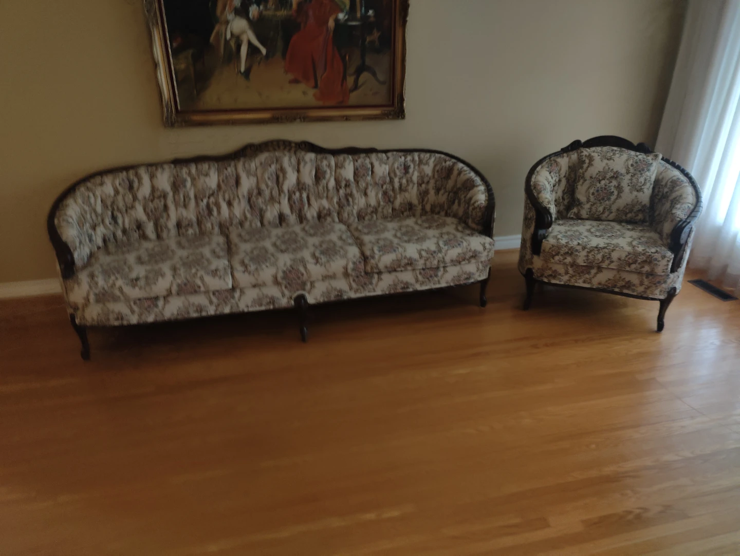 Vintage Sofa and Armchair Set