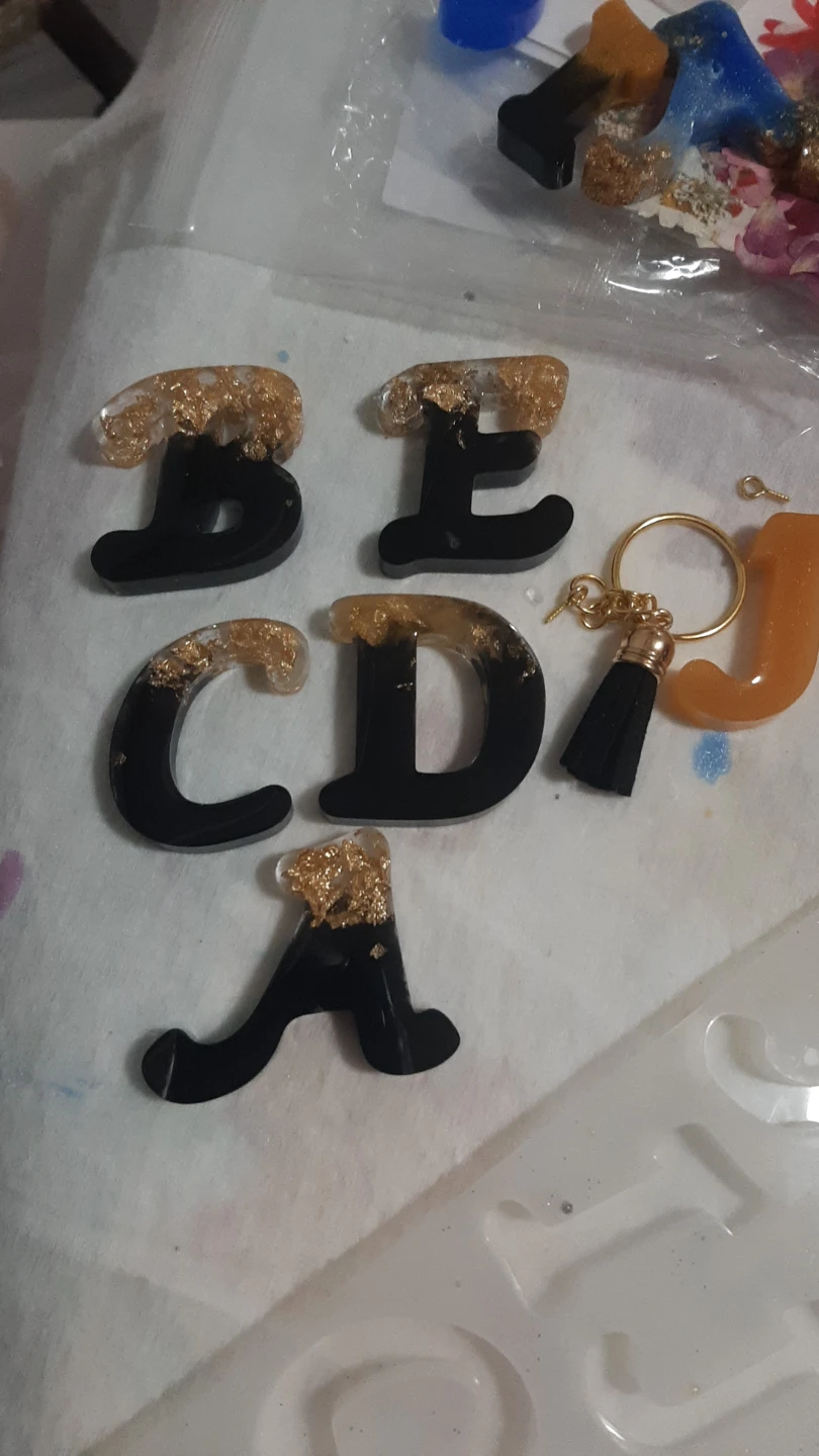 Resin Letters "B E C D A J"