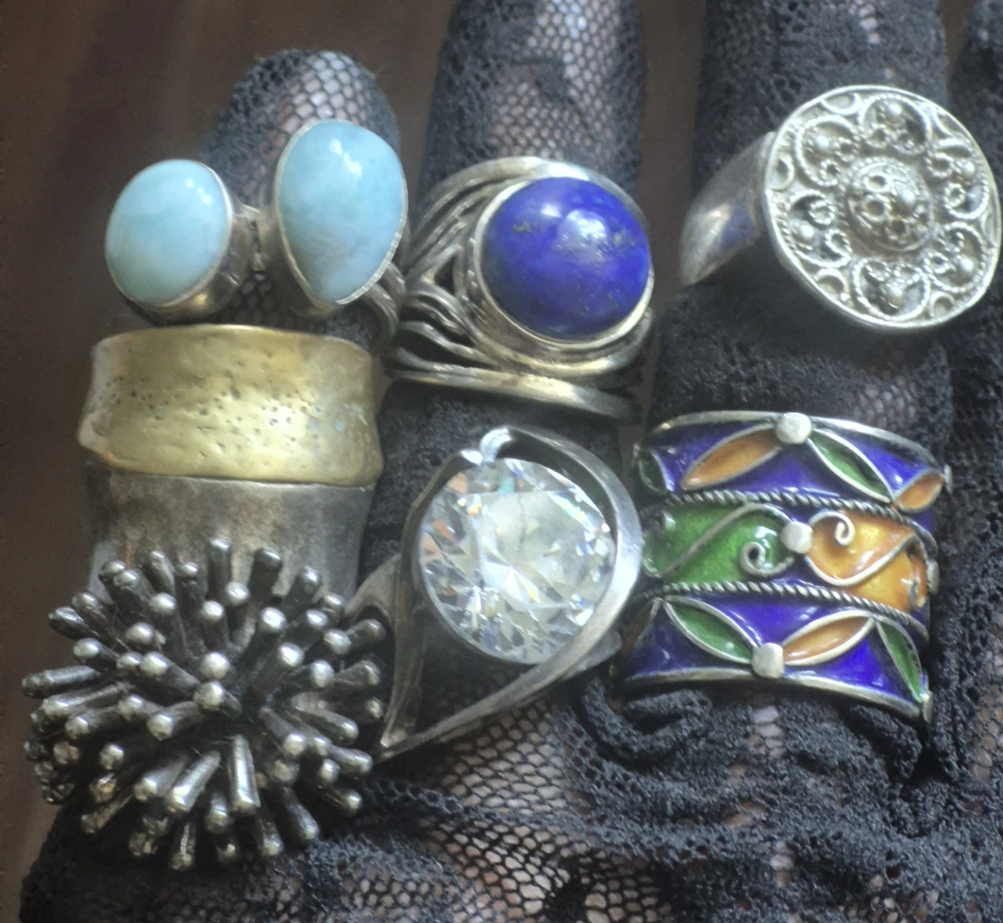 Vintage sterling silver rings - photo 2