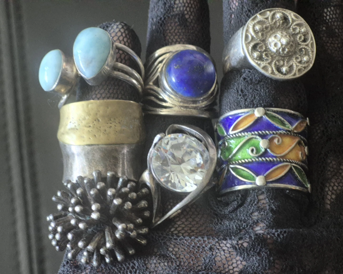 Vintage sterling silver rings - photo 4