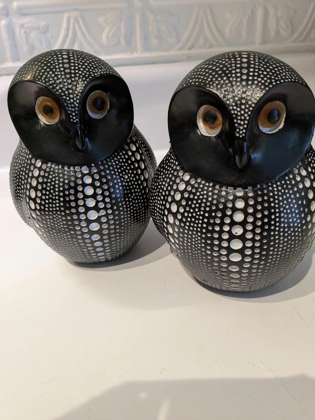 Pair of Decorative Owl Figurines - photo 2