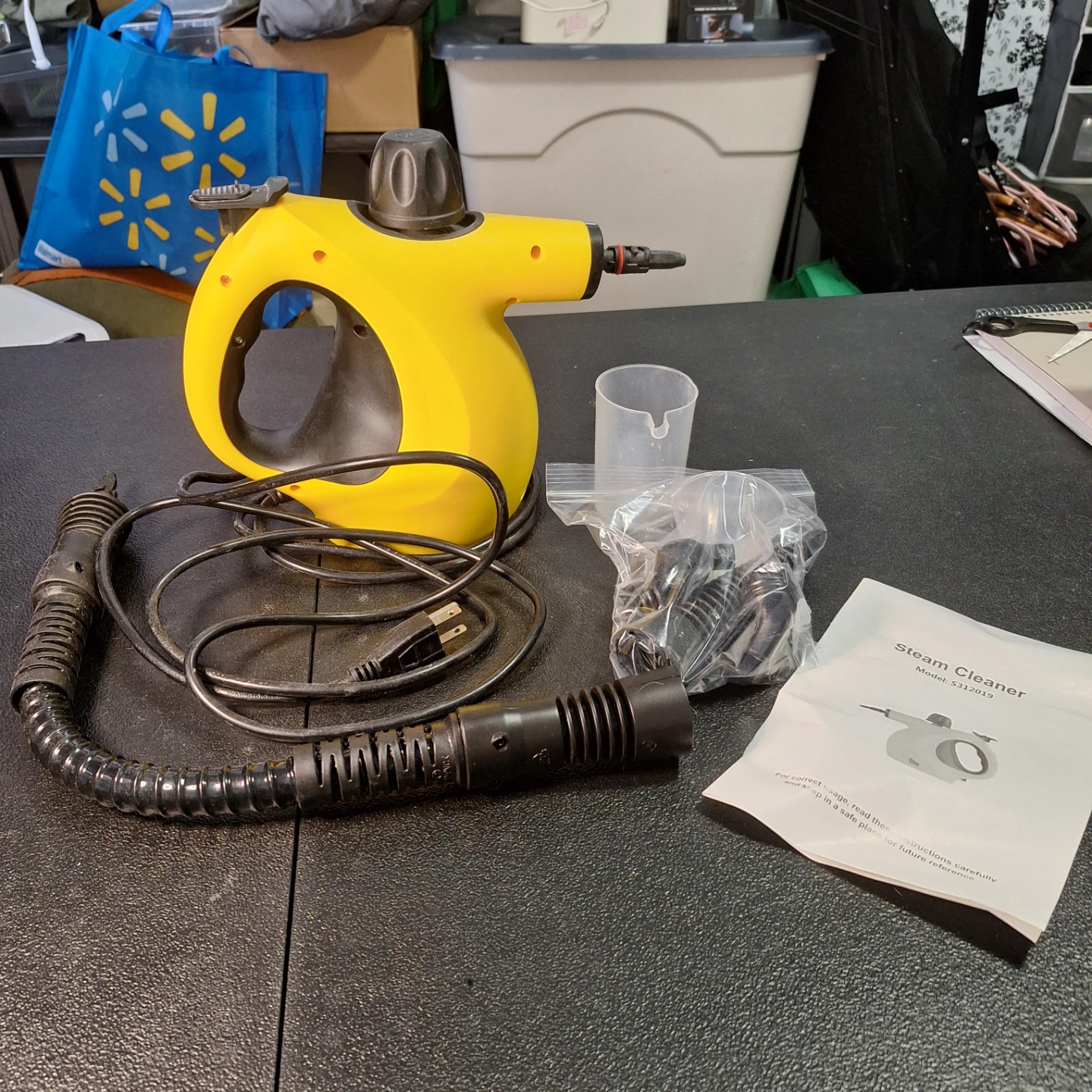 Yellow Handheld Steam Cleaner