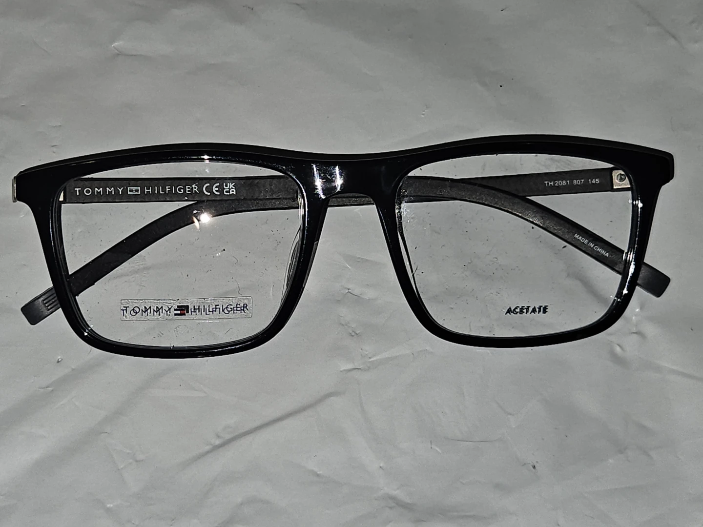 Tommy Hilfiger Black Acetate Eyeglasses TH2081