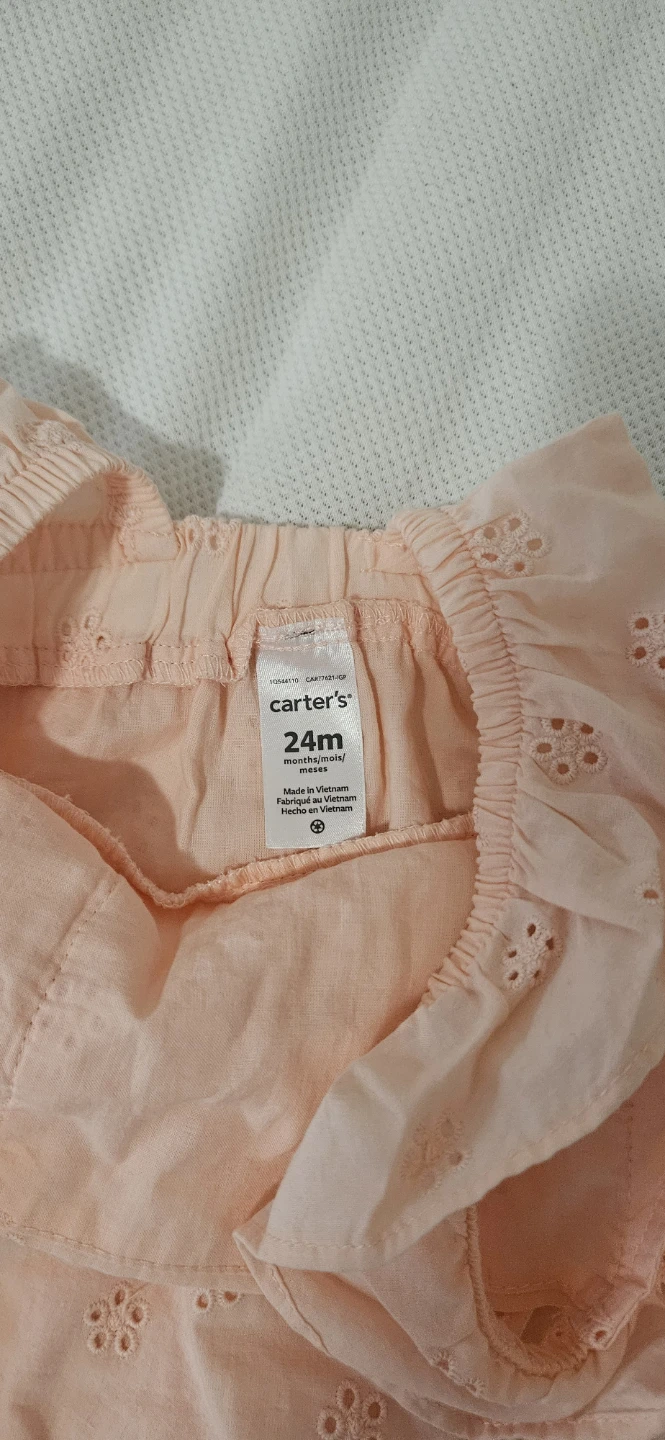 Carter's Baby Girl Romper and Sun Hat Set - Pink - 24 Months - photo 2