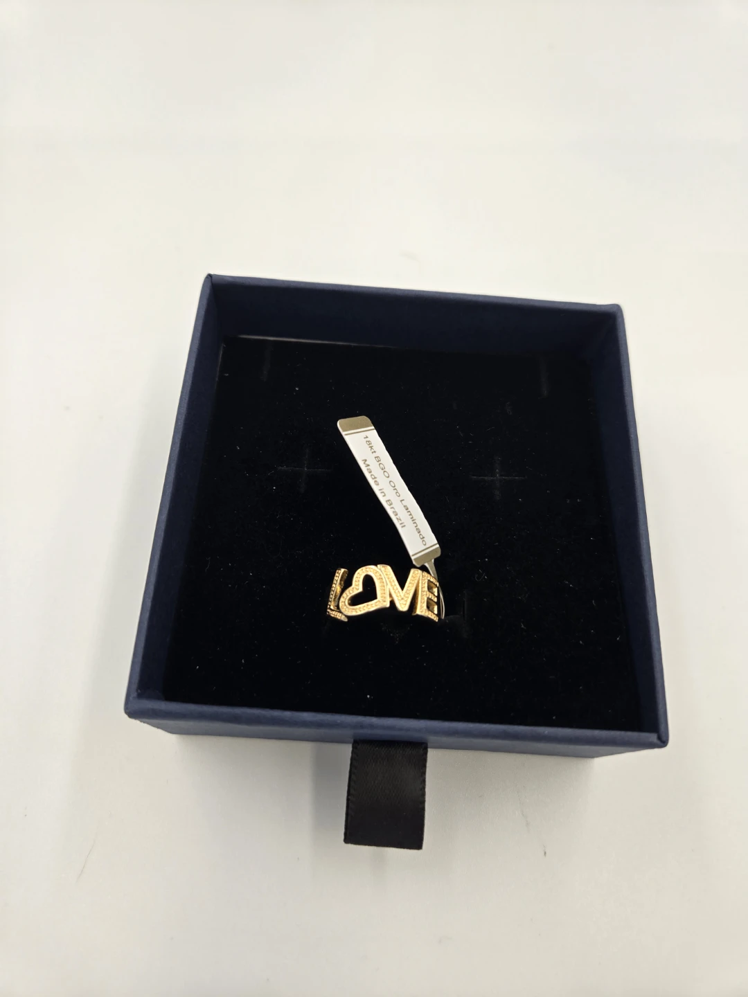 Gold Tone "LOVE" Ring