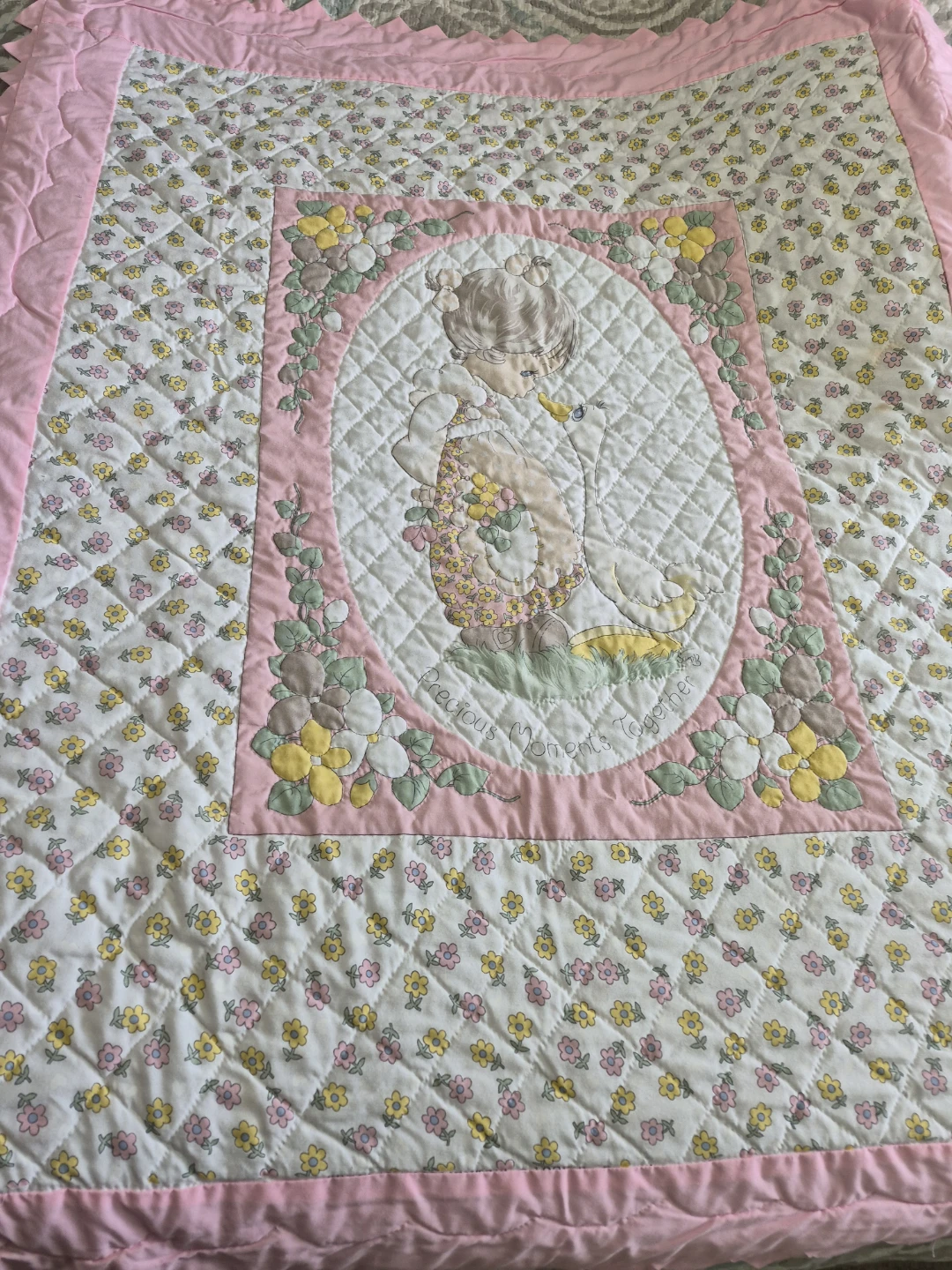 Oh So Sweet Vintage Quilted 53" x 42" Precious Moments Throw