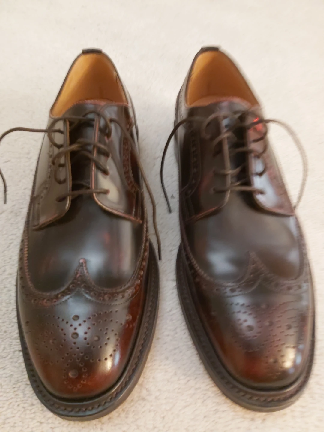 NEW 9.5 Matthew Dack Handmade Wingtip Brogue Dress Shoes - photo 3