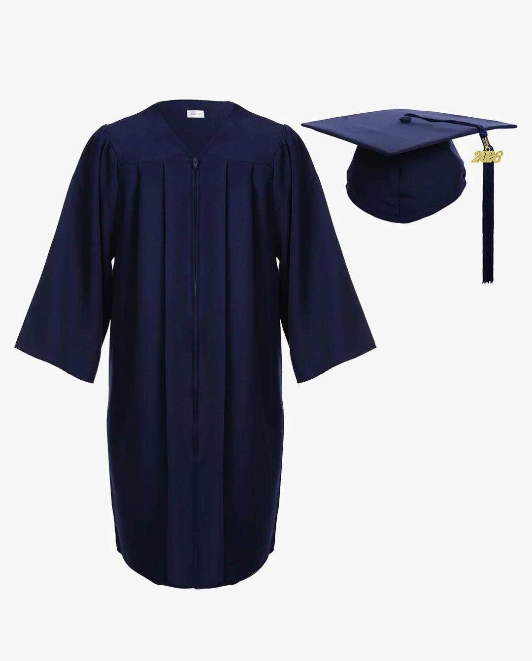 Navy Blue Graduation Gown and Cap Set