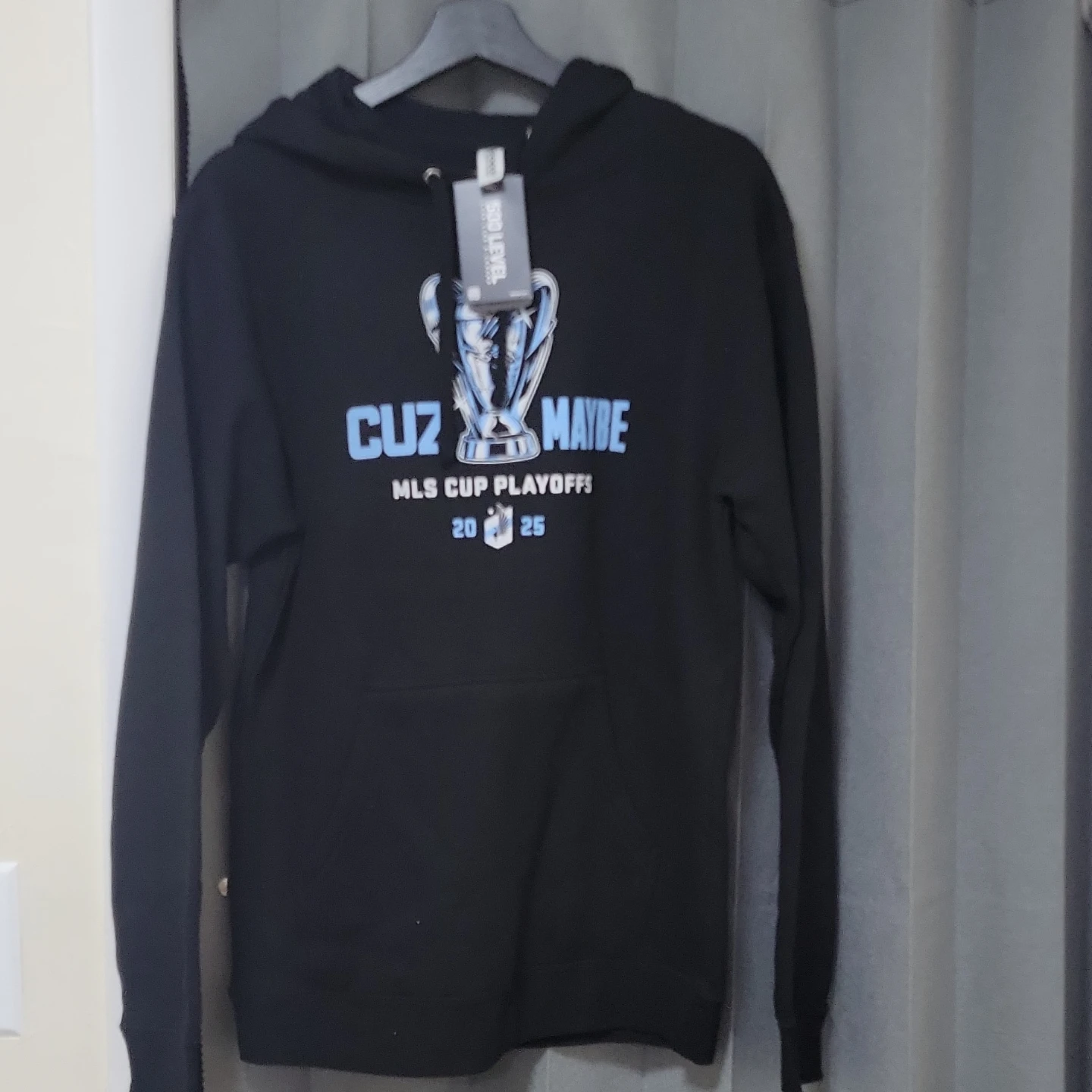 500 Level "Cuz Maybe" MLS Cup Playoffs Hoodie Size S - photo 2