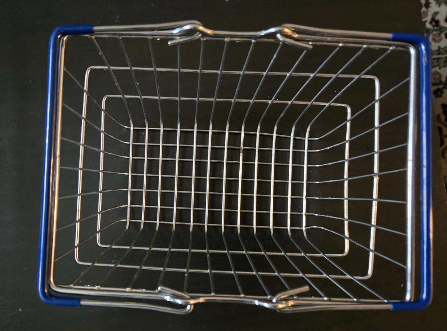 Mini Metal Wire Basket with Blue Handle - photo 2