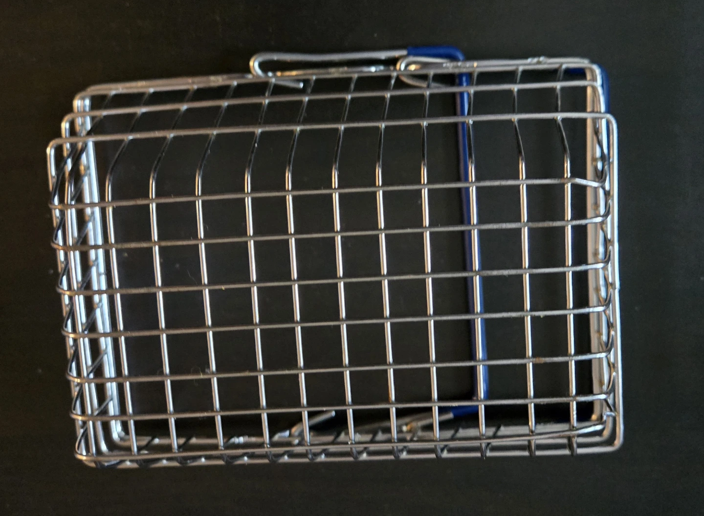 Mini Metal Wire Basket with Blue Handle - photo 5