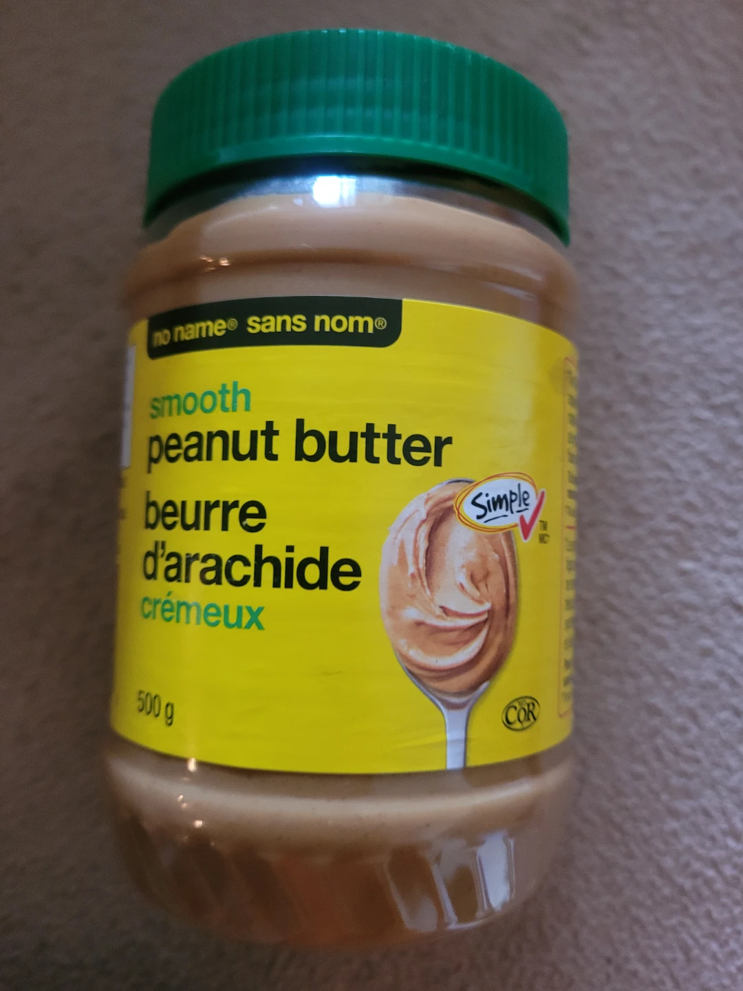 No Name Smooth Peanut Butter 500g