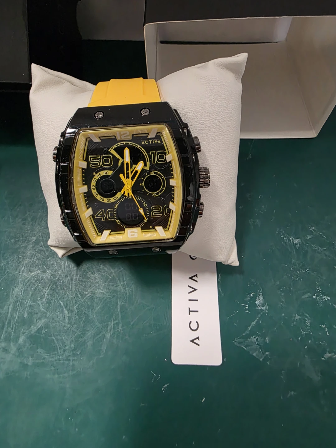 Activa ACW8109-003 Chronograph Watch - Black & Yellow