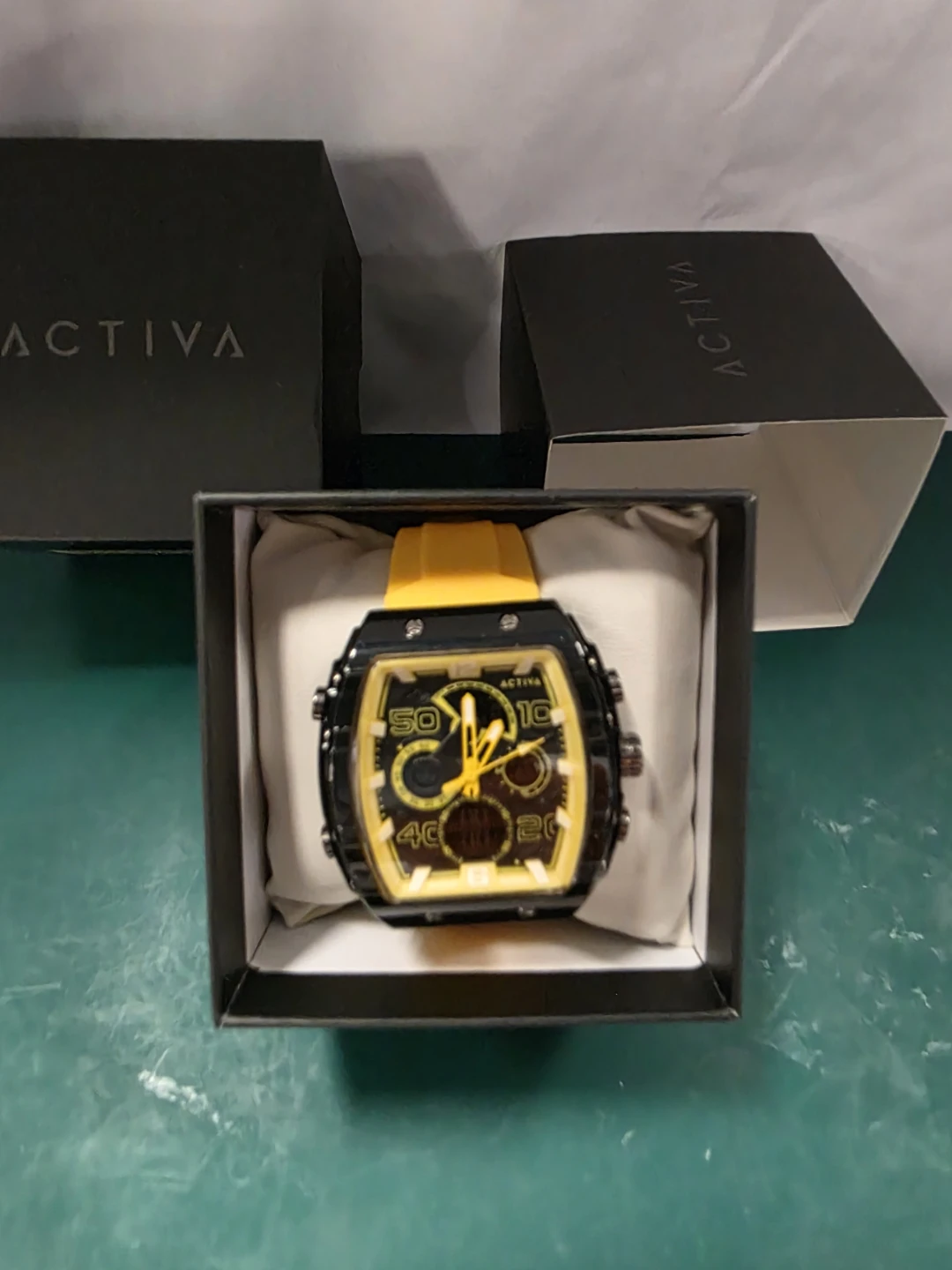 Activa ACW8109-003 Chronograph Watch - Black & Yellow - photo 2