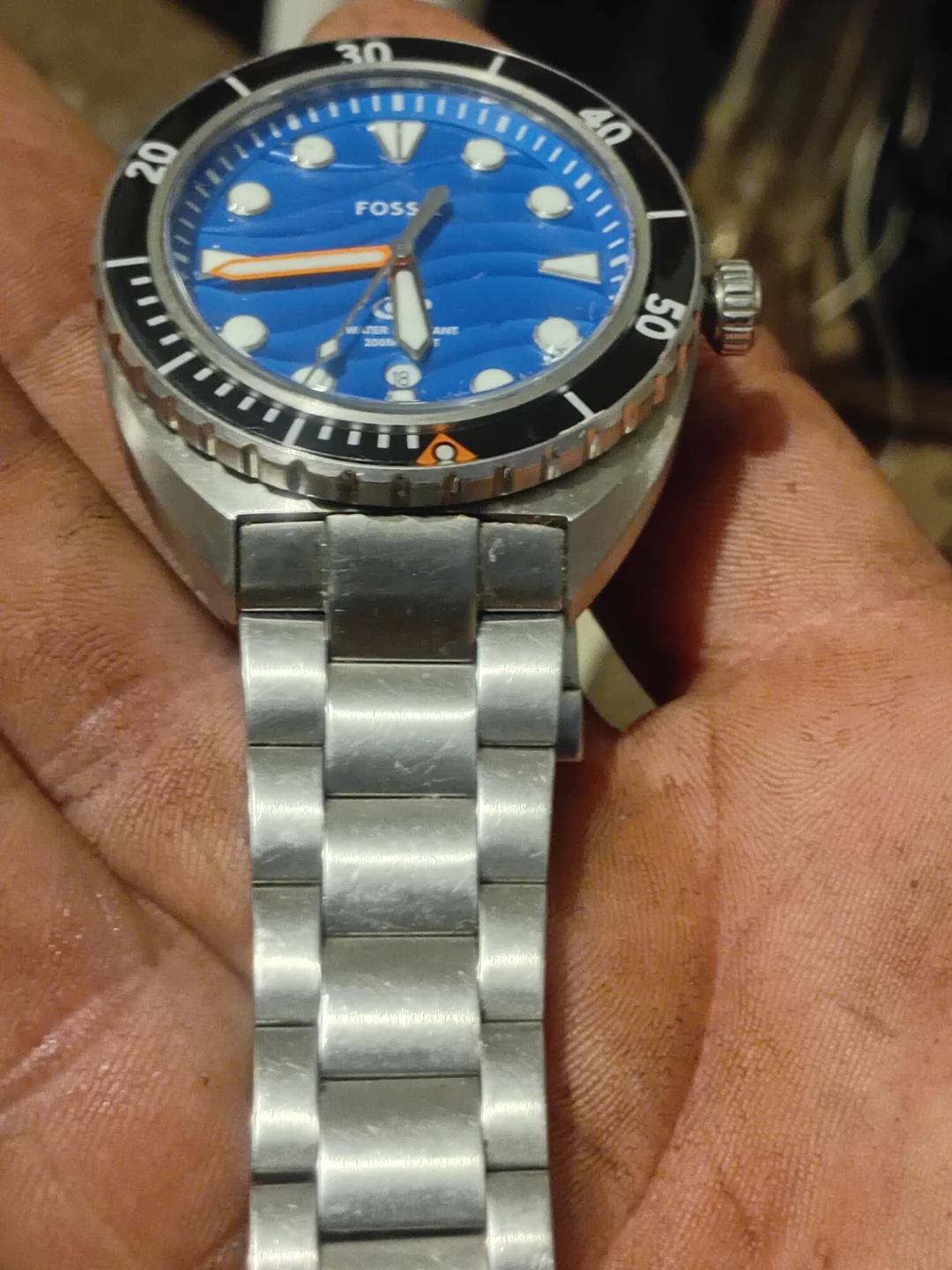 Fossil Blue Dial Dive Watch - Water Resistant 200M - photo 3