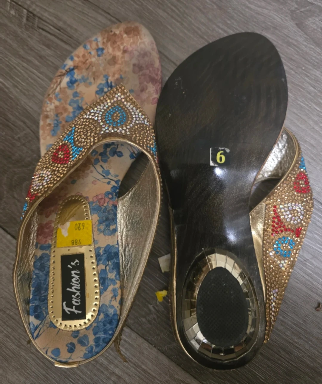 New Fashion's Women's Embellished Flip Flops Size 6 - photo 2
