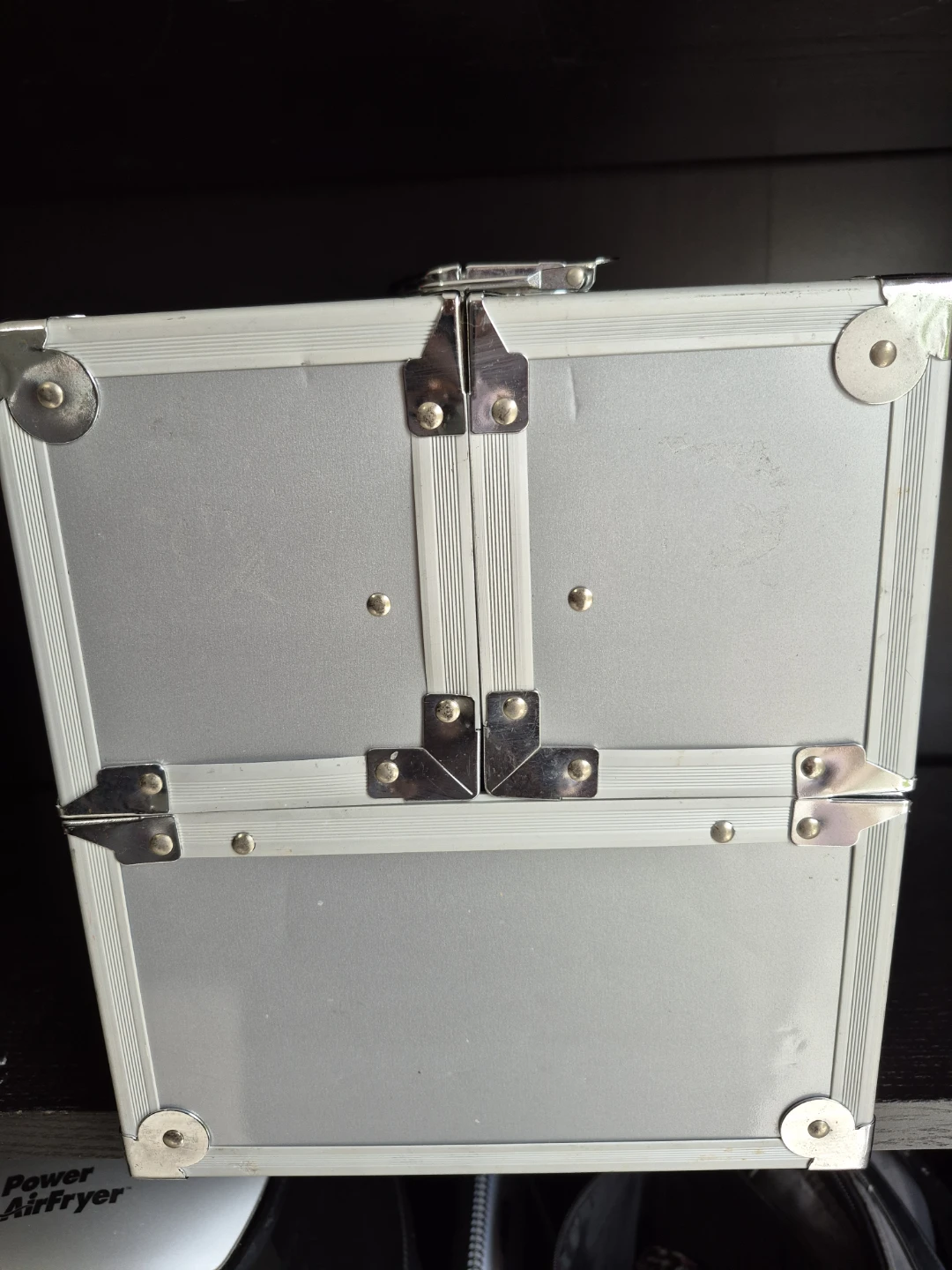 Silver Train Case / Makeup Organizer - photo 4