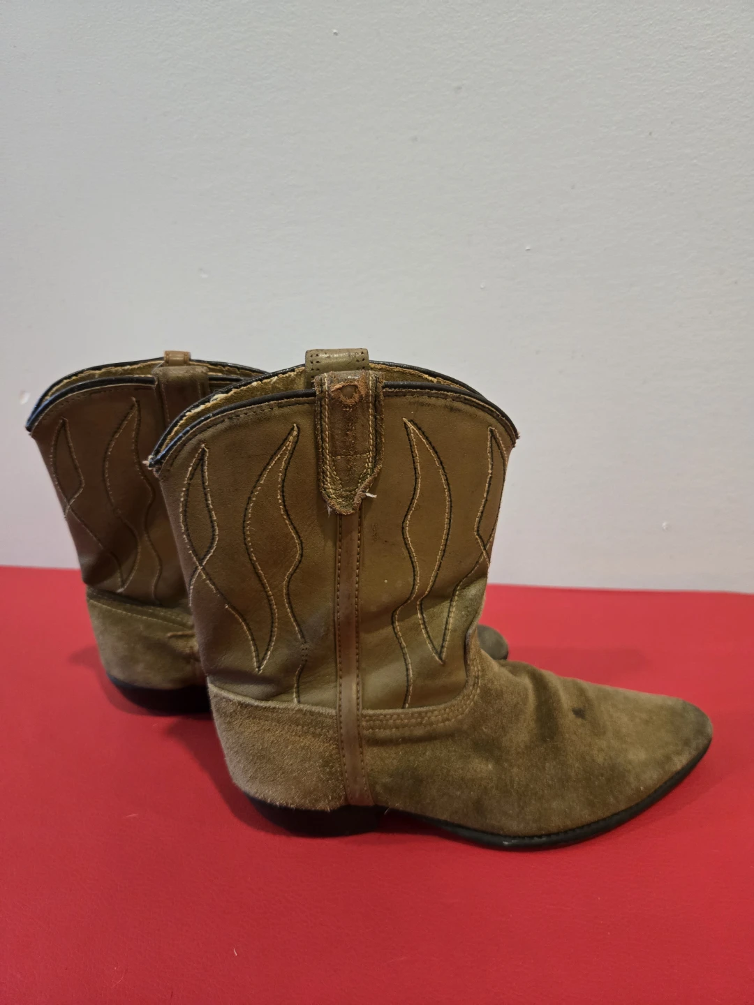 Kids Brown Suede Cowboy Boots
