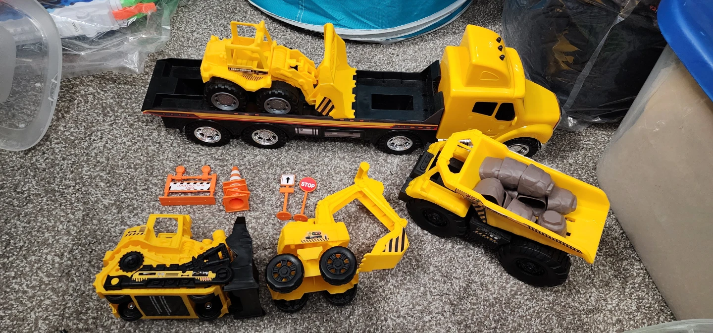 Yellow Construction Toy Truck Set - photo 2