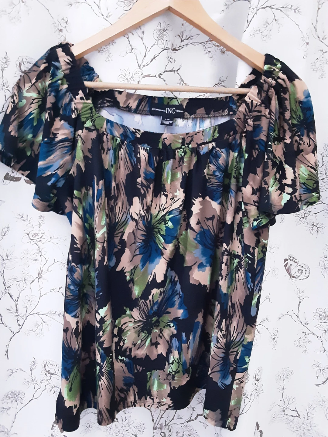 Floral Print Short Sleeves Top