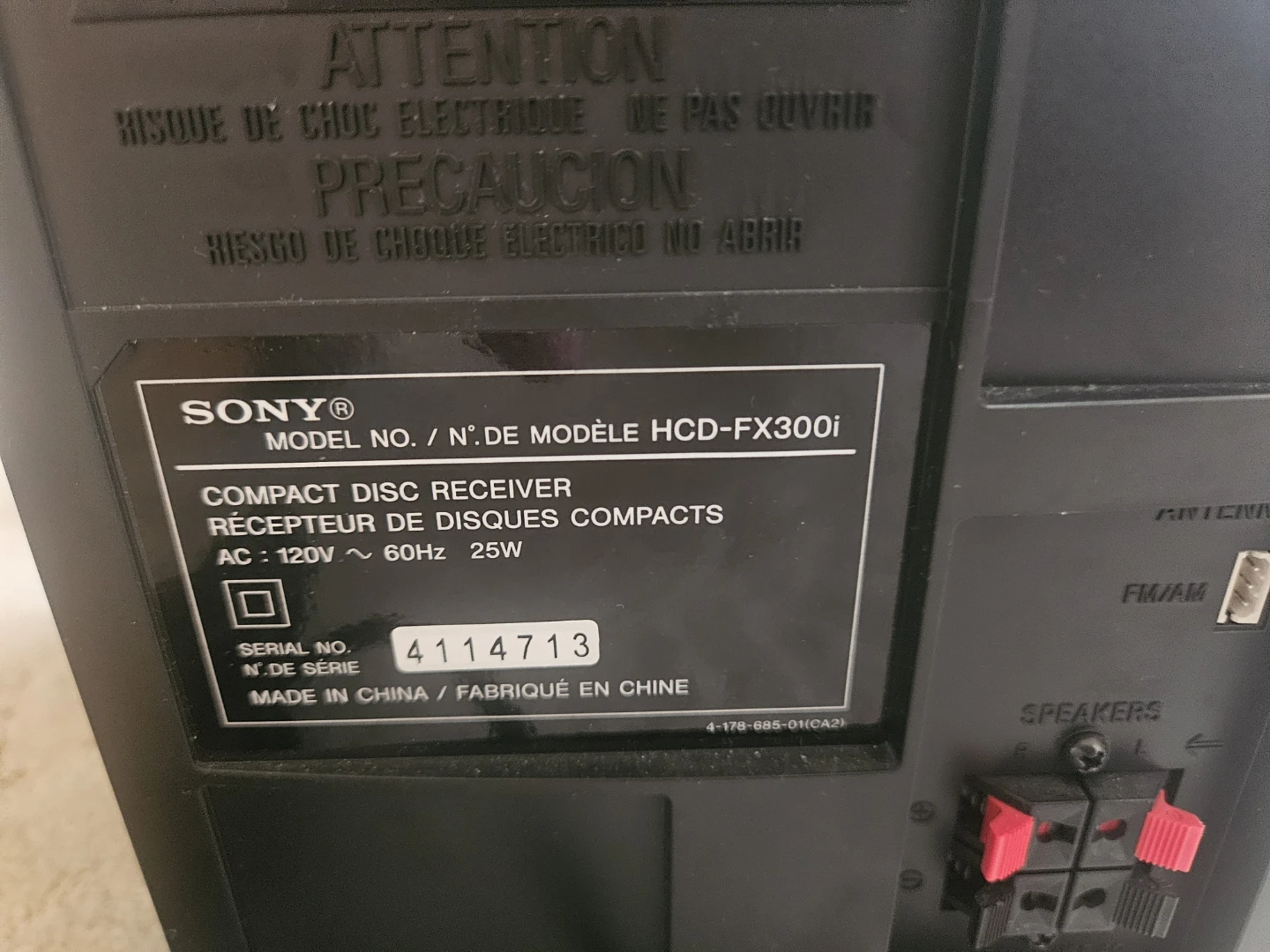 Sony HCD-FX300i Compact Disc Receiver with Speakers - photo 2