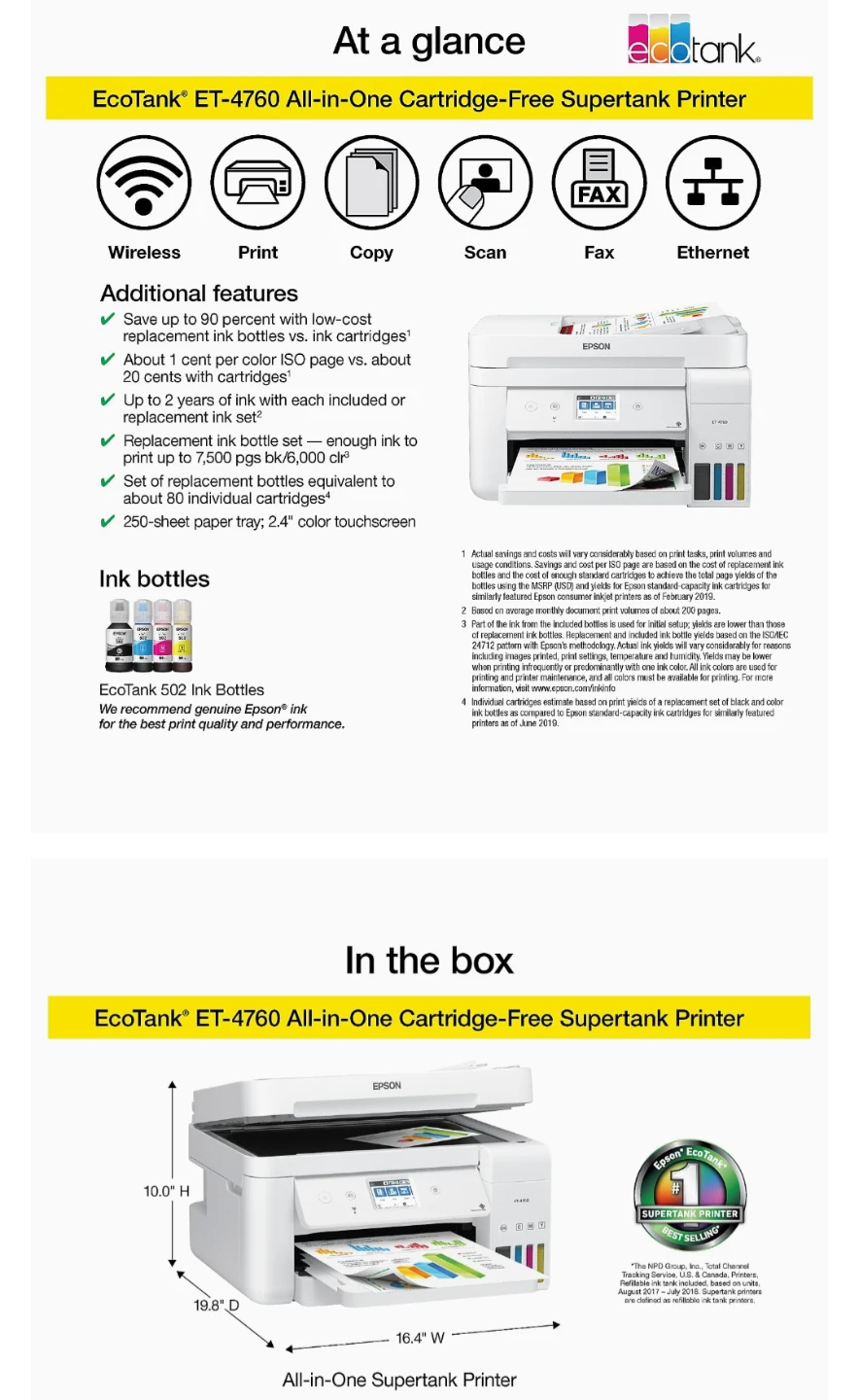 Epson ET-4760 Wireless All in One Inkjet Printer - photo 4