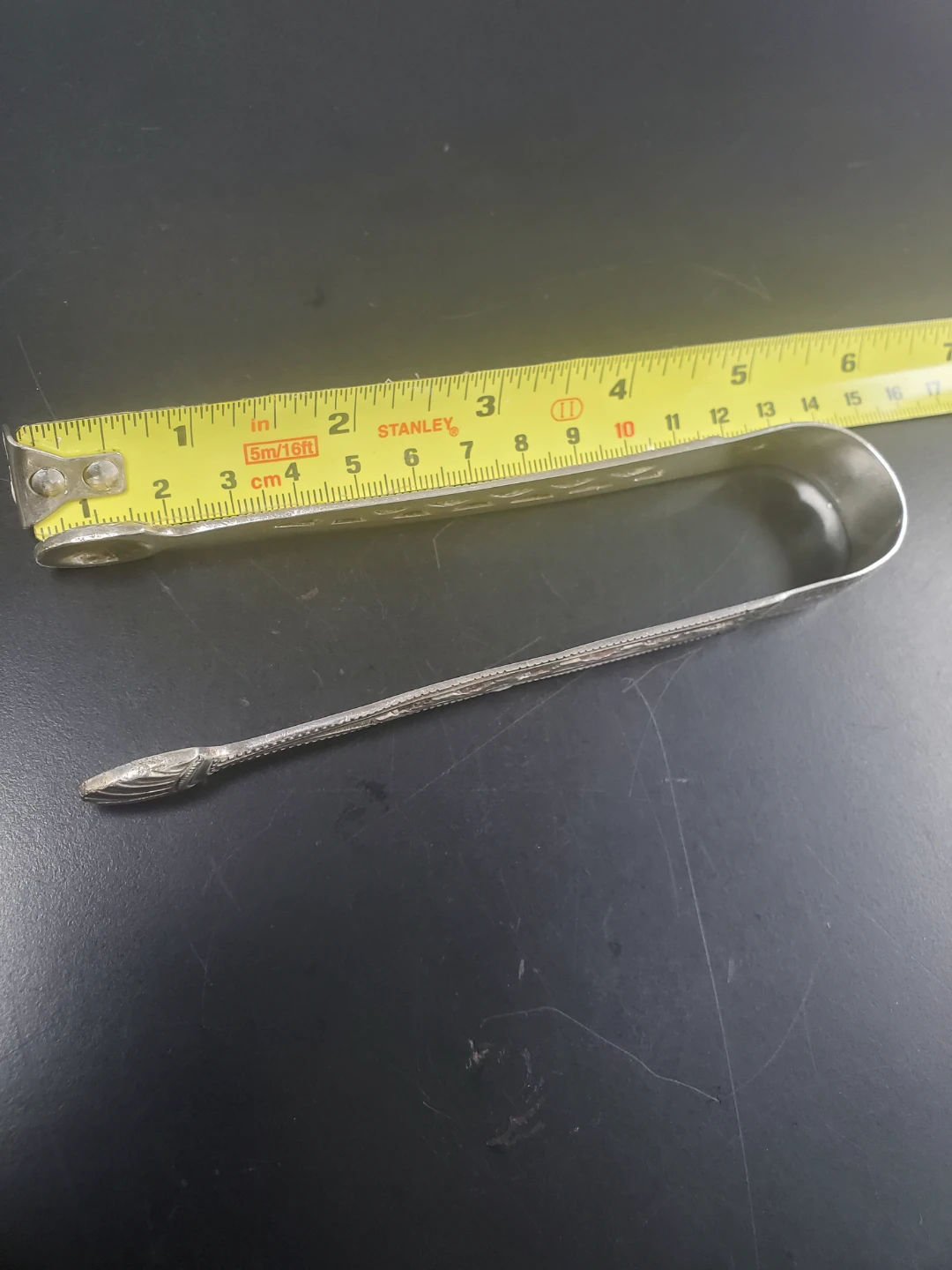 STERLING SILVER SET. Vintage Silver Tone Tongs Set - photo 4
