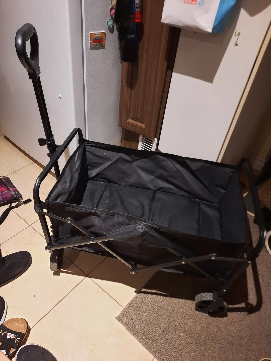 Heavy duty Black Outdoor Camping Shopping Sports Wagon Cart