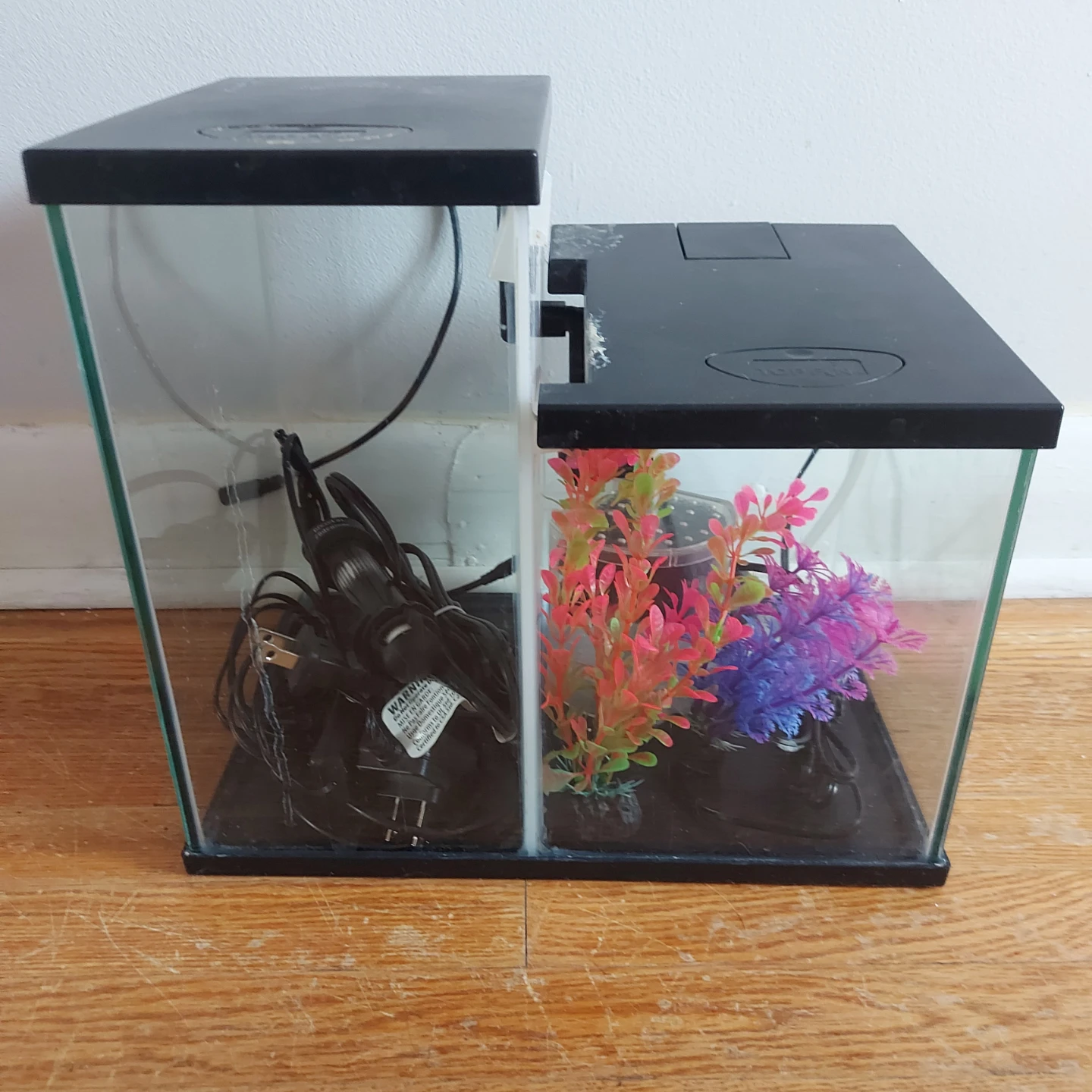 Top Fin Betta Waterfall Dual Aquarium - 3 Gallon and Accessories